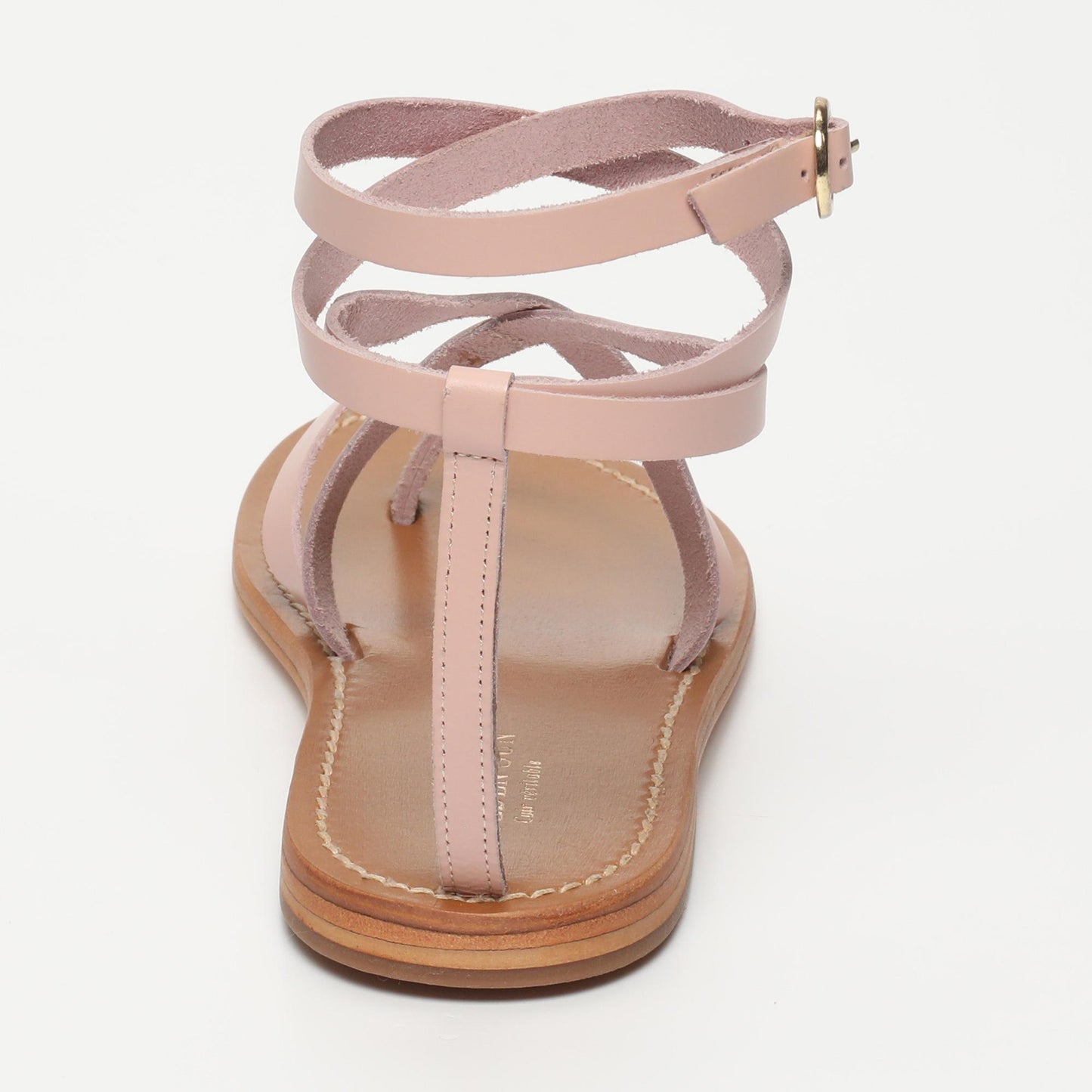 LAN sandales en cuir pink