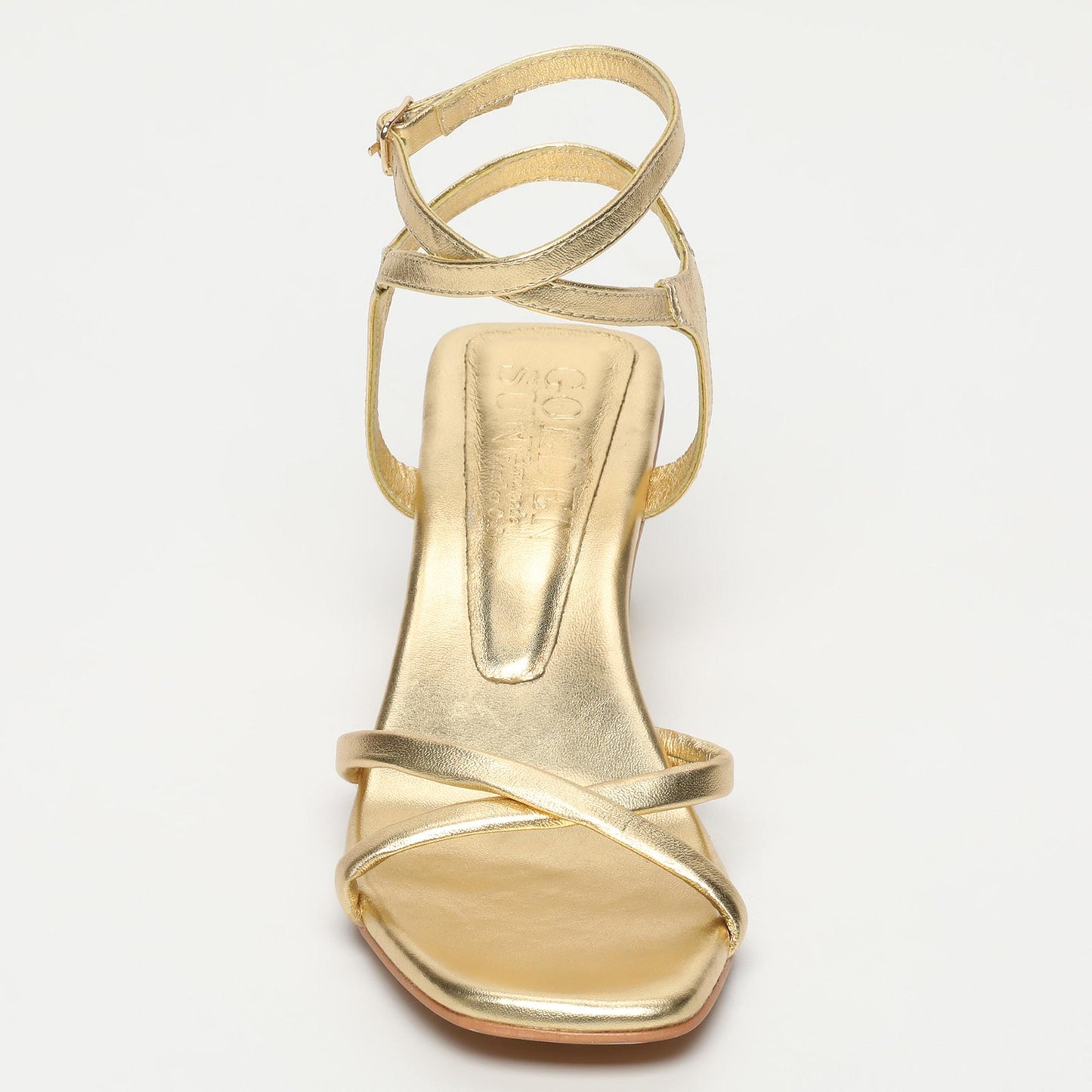 LEIKA sandales en cuir dark gold