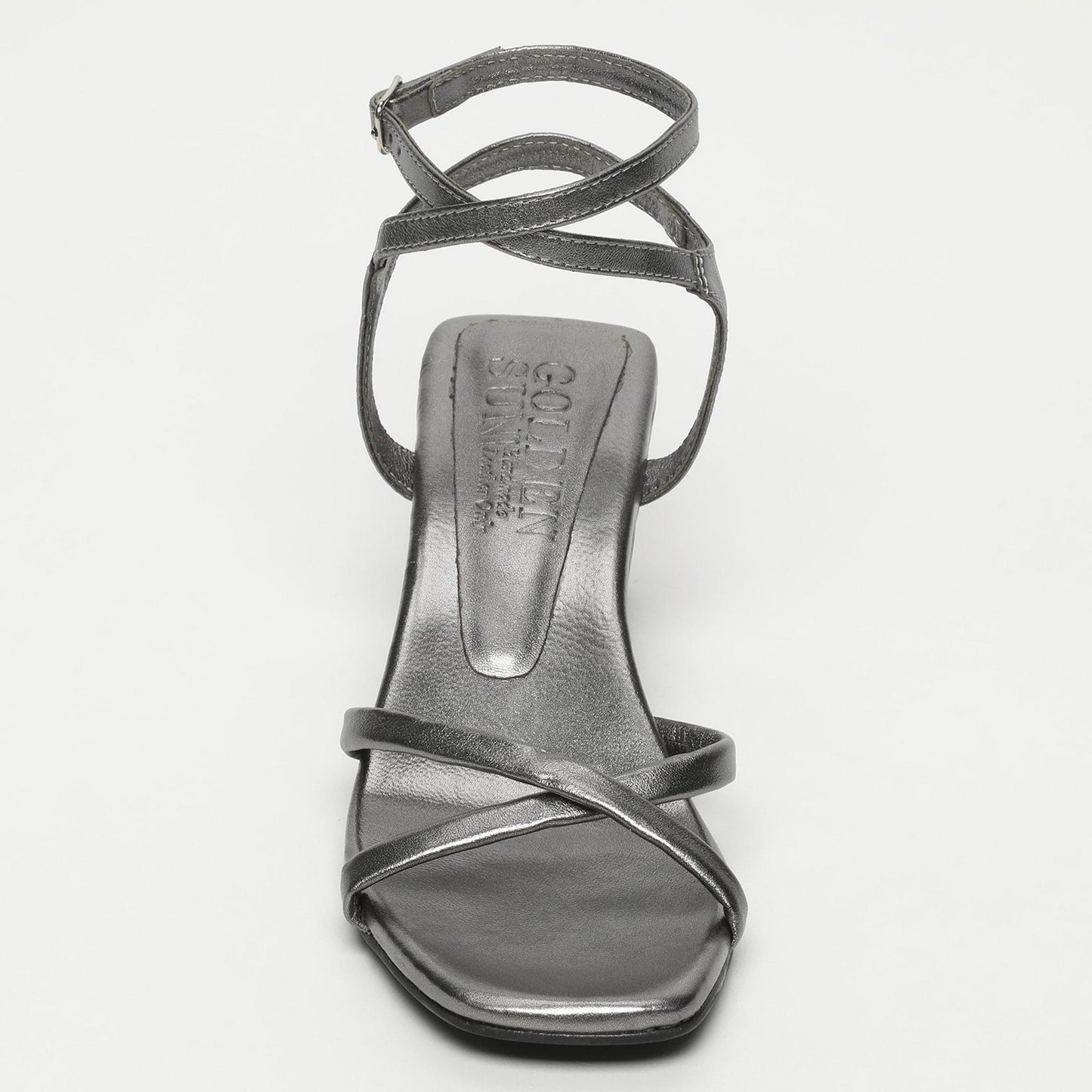 LEIKA sandales en cuir pewter