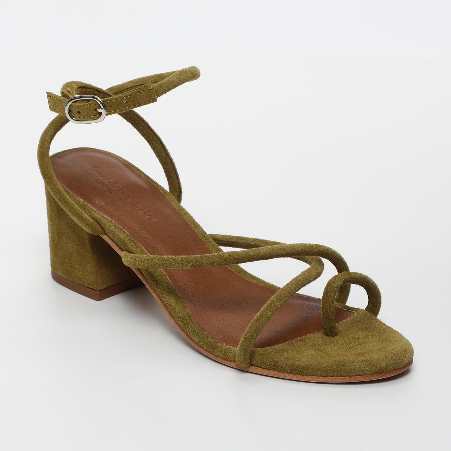 LIA sandales en cuir olive