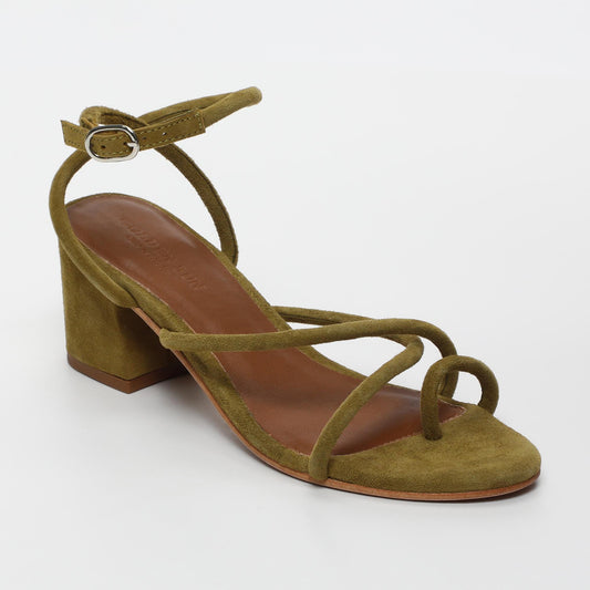 LIA sandales en cuir olive