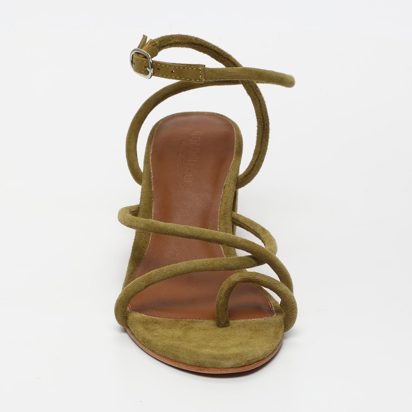 LIA sandales en cuir olive