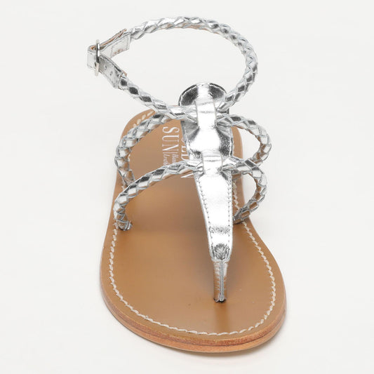 LICATA sandales en cuir silver