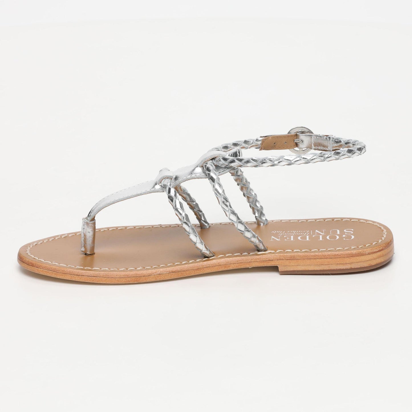 LICATA sandales en cuir silver