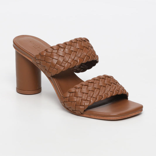 LILA sandales en cuir camel