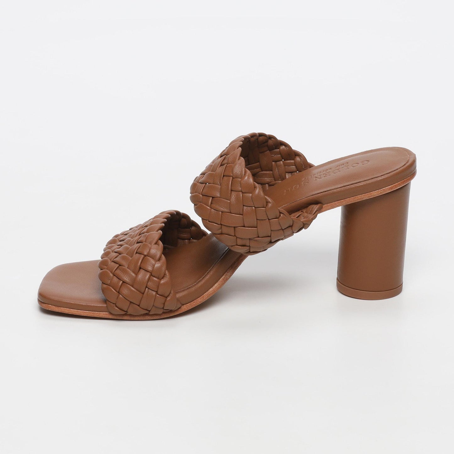 LILA sandales en cuir camel
