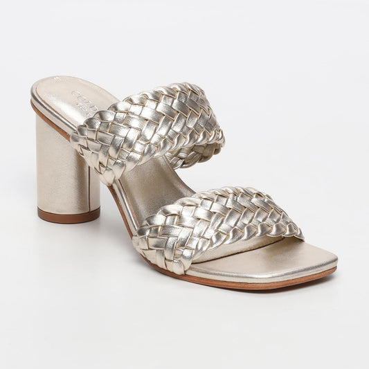 LILA sandales en cuir gold
