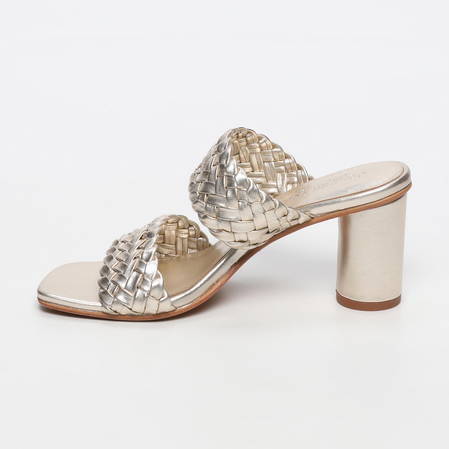 LILA sandales en cuir gold