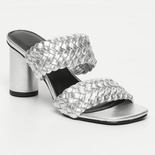 LILA sandales en cuir silver