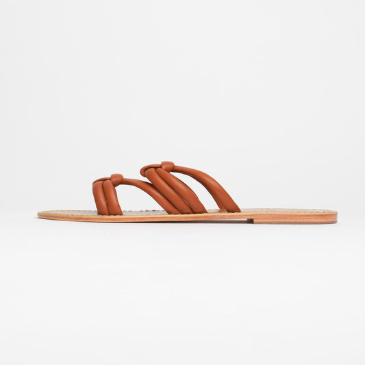 LILLY sandales en cuir camel