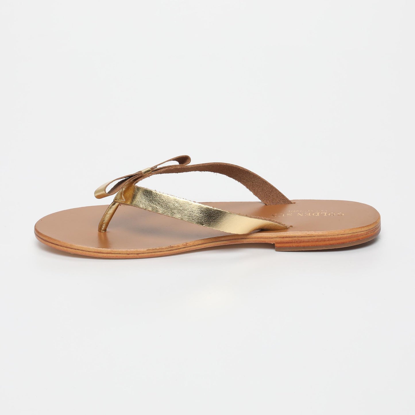 LUCY sandales en cuir dark gold