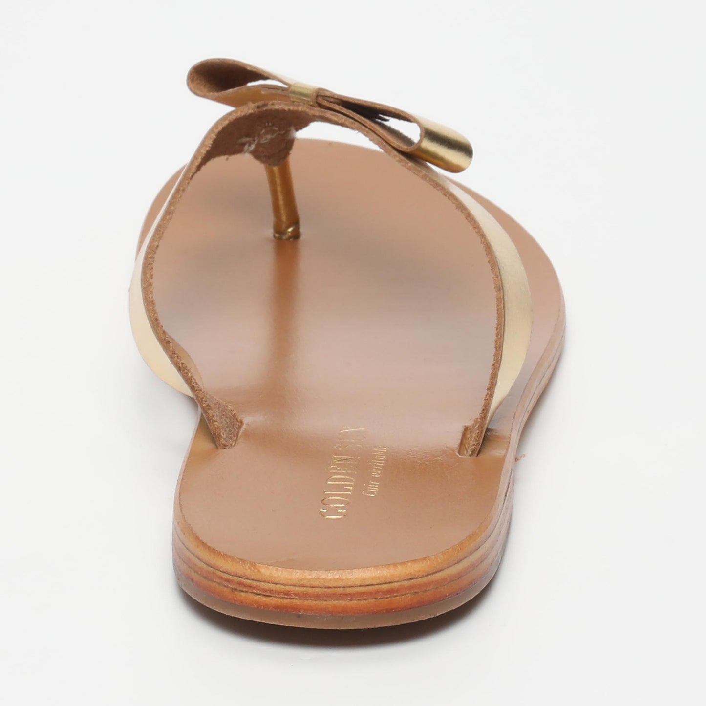 LUCY sandales en cuir dark gold