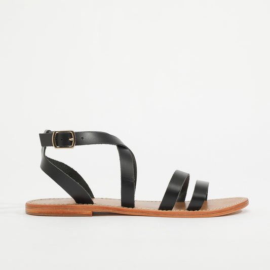 LUNARIA sandales en cuir black