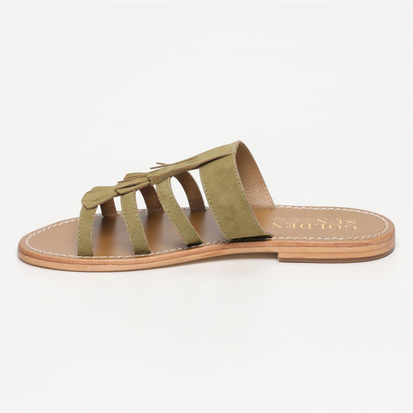 MANDURIA sandales en cuir olive