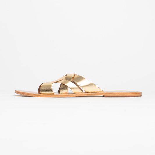 MANJOLA sandales en cuir dark gold