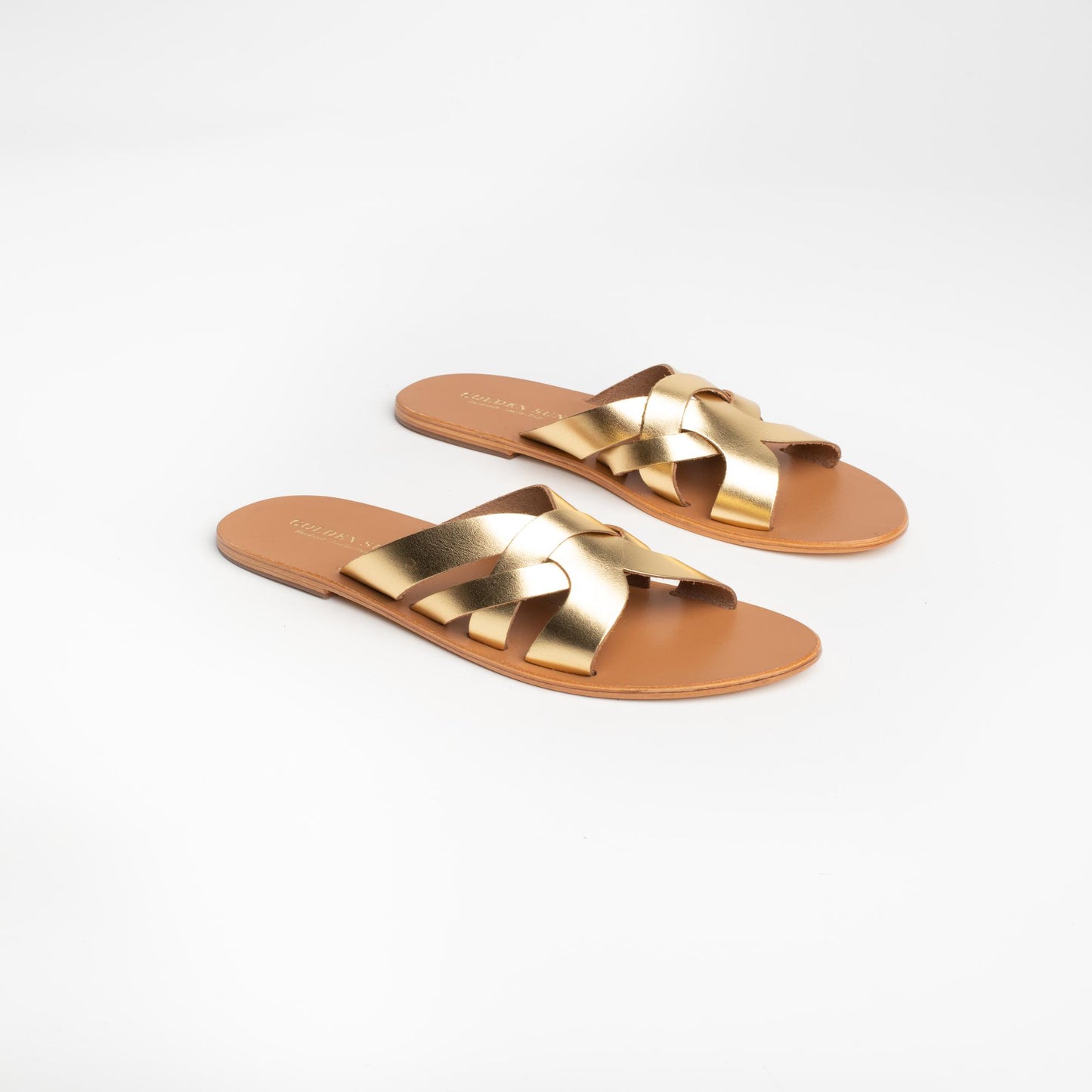 MANJOLA sandales en cuir dark gold