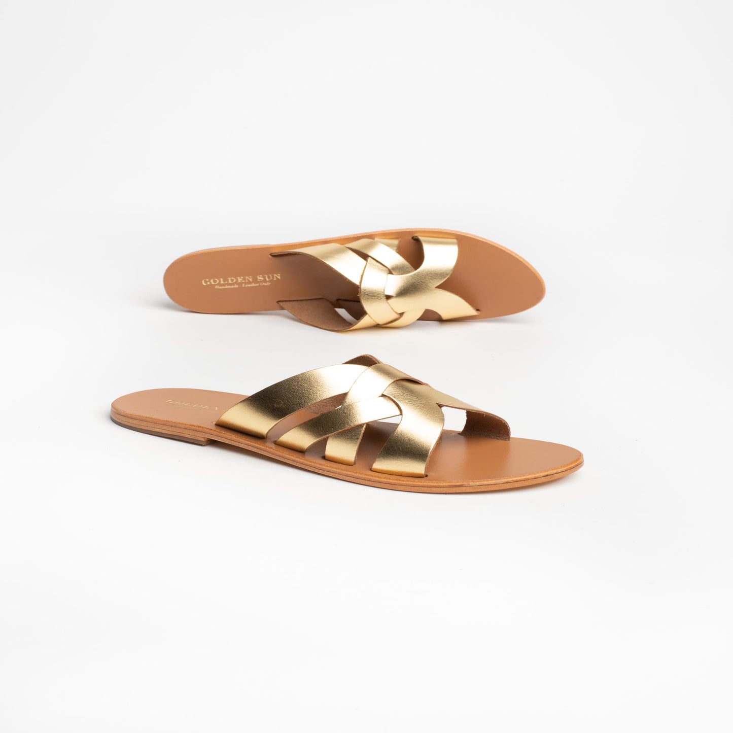 MANJOLA sandales en cuir dark gold