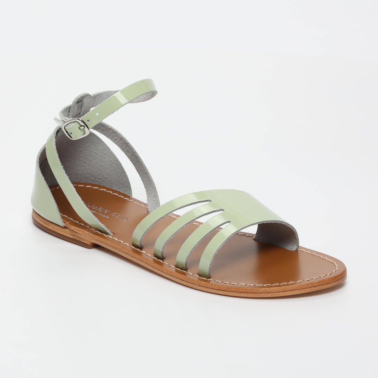 MARIGOLD sandales en cuir mint