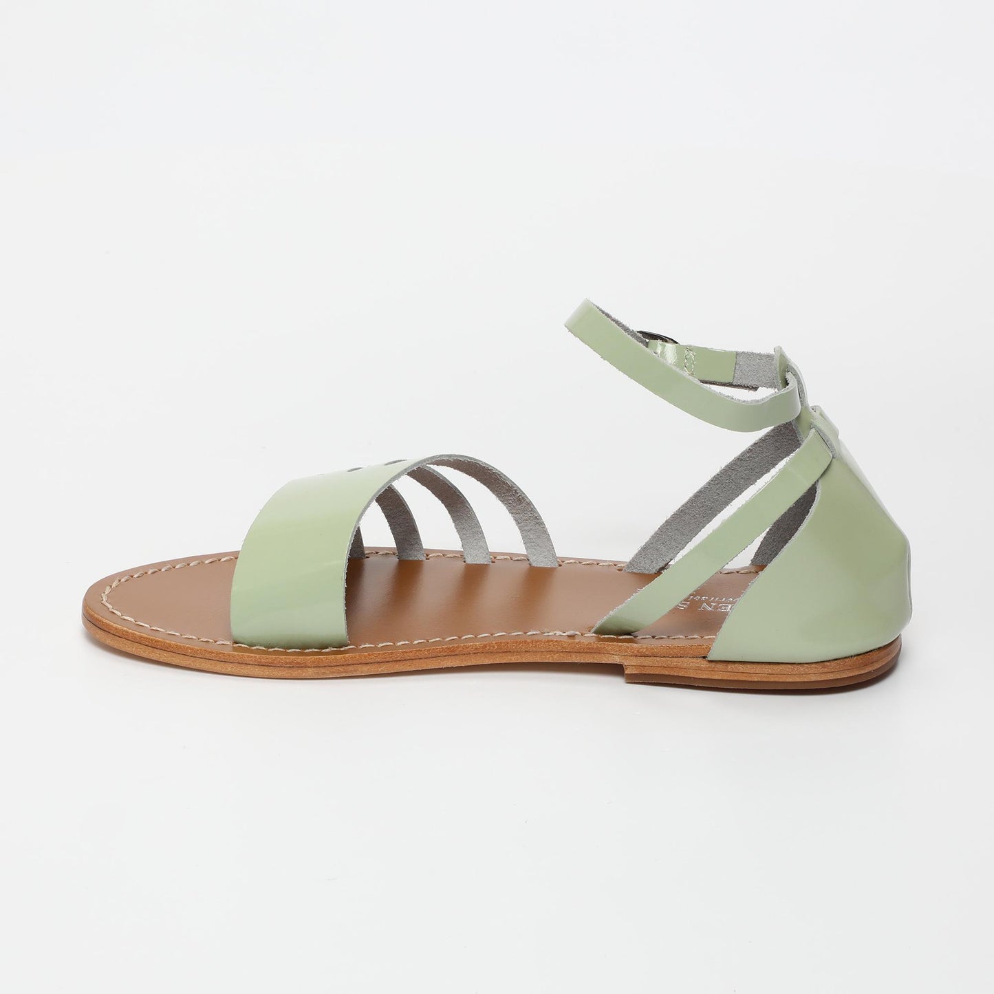 MARIGOLD sandales en cuir mint