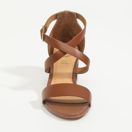 MATIS sandales en cuir camel