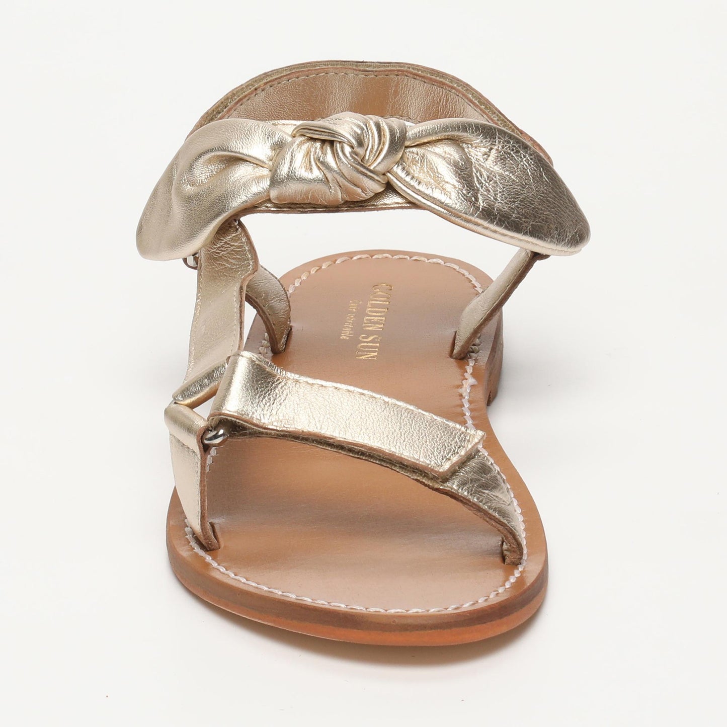 MAYA sandales en cuir platinium