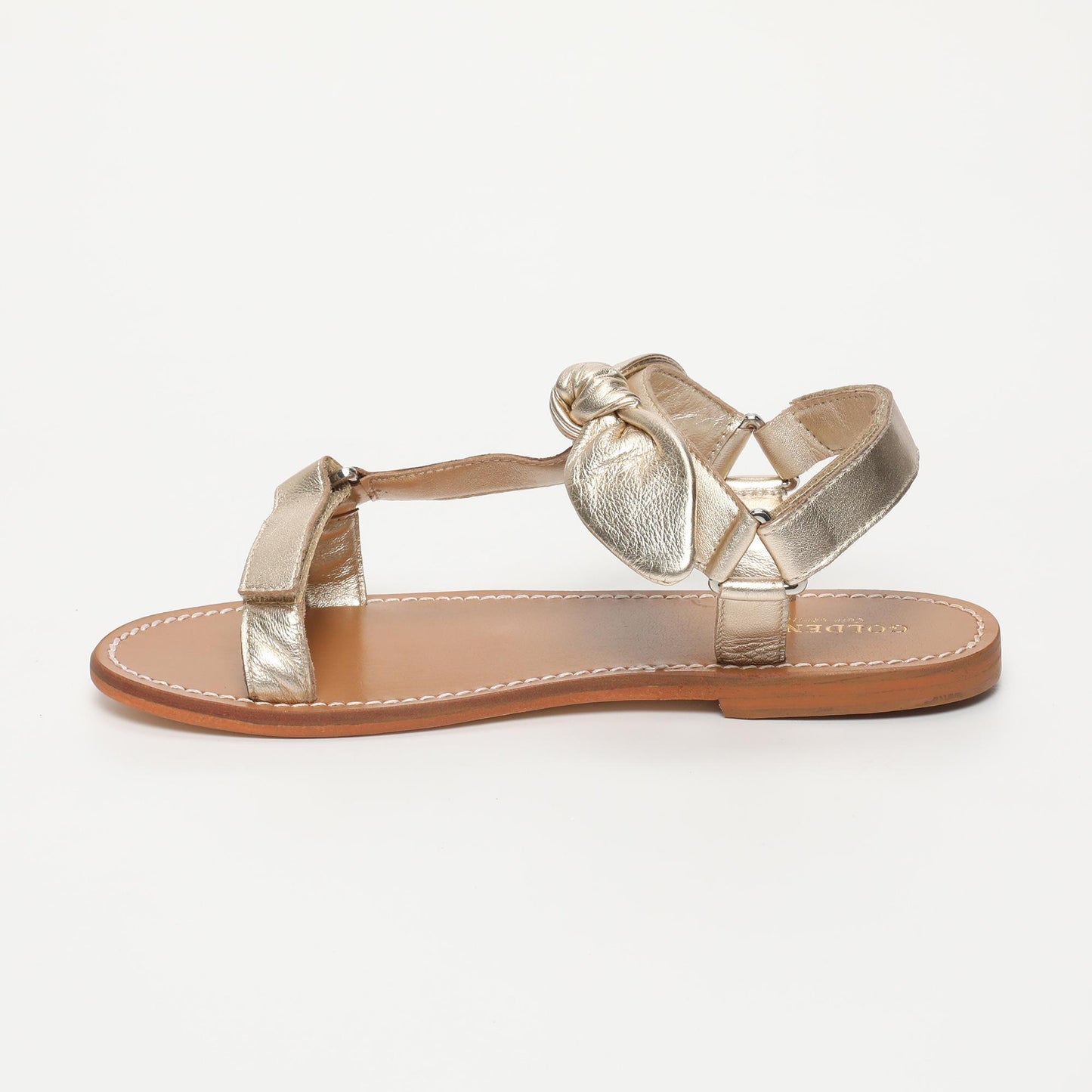 MAYA sandales en cuir platinium