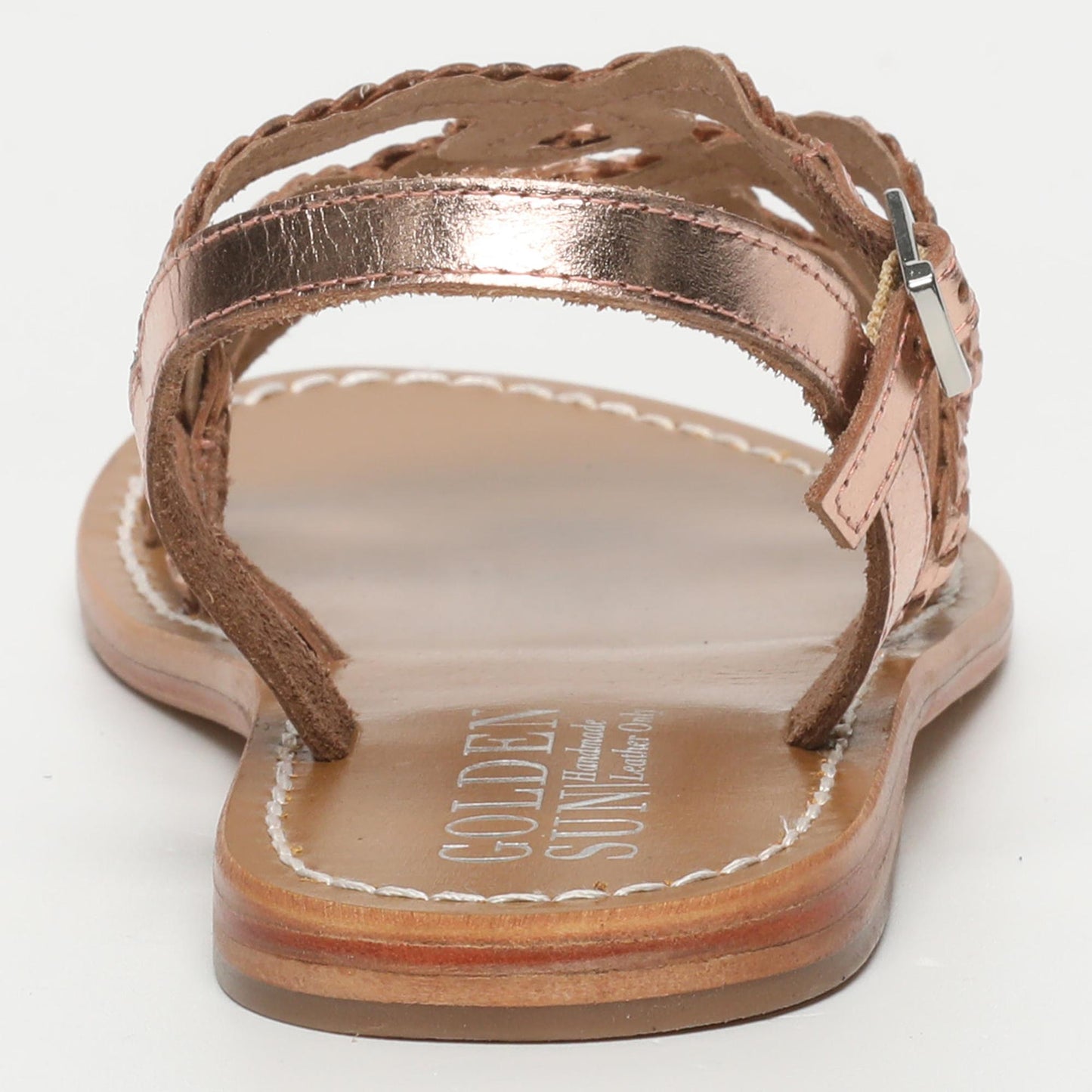 MELRES sandales en cuir rosegold