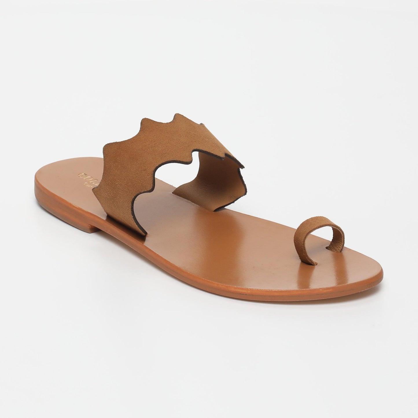 NAOMI sandales en cuir camel