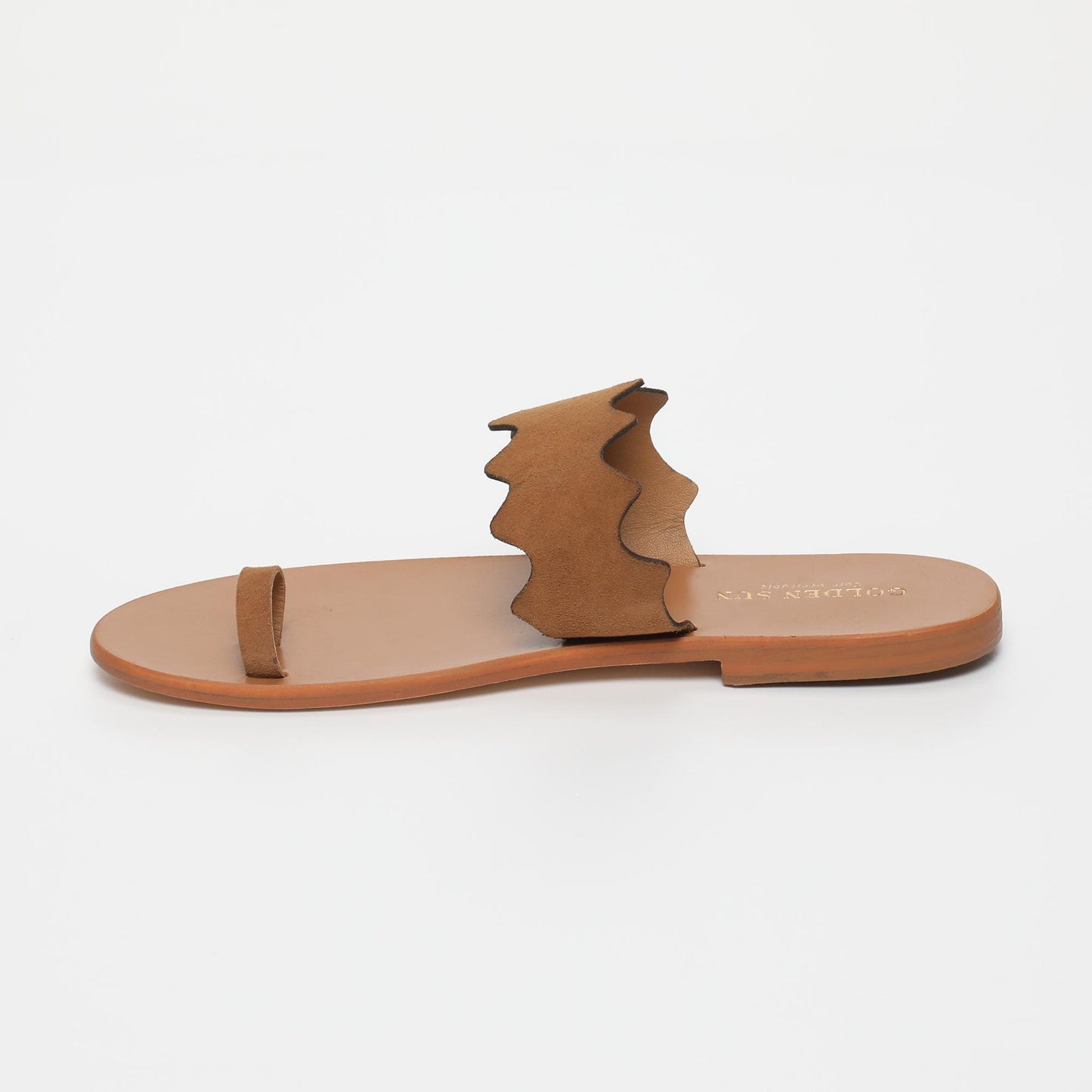 NAOMI sandales en cuir camel