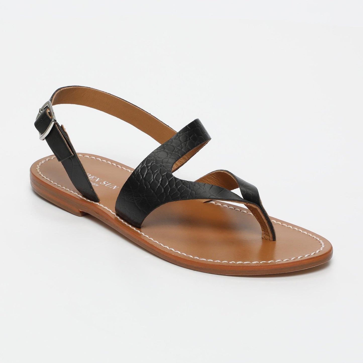 NAOREO sandales en cuir black croco