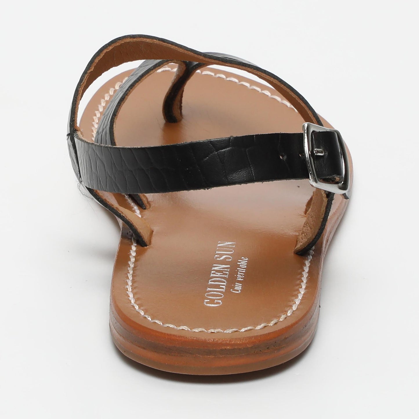 NAOREO sandales en cuir black croco