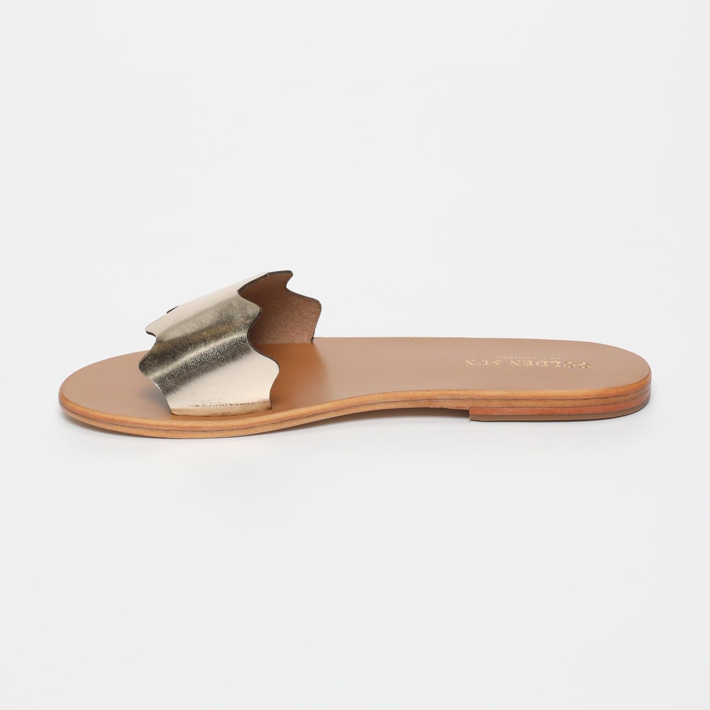 NATALIE sandales en cuir gold