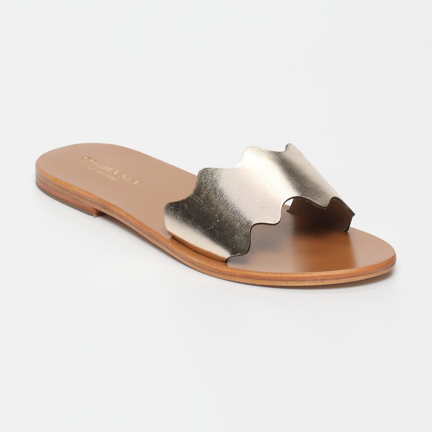 NATALIE sandales en cuir gold