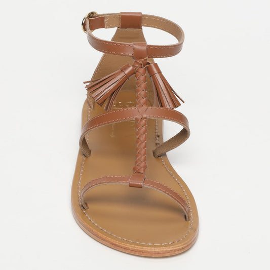OLBIA sandales en cuir camel