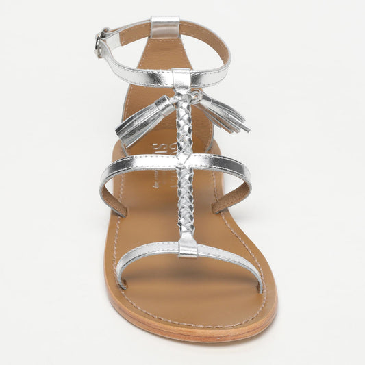 OLBIA sandales en cuir silver