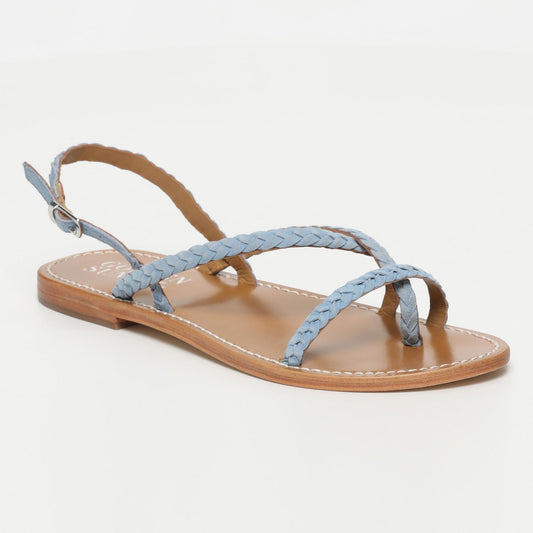 ORIOLE sandales en cuir light blue