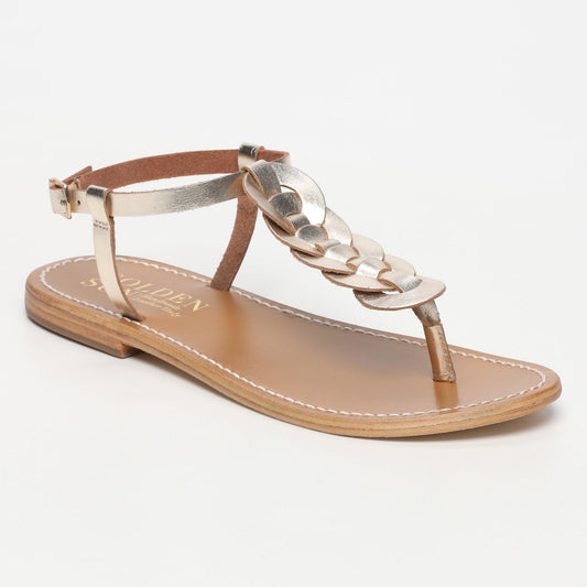 OSSELA sandales en cuir gold