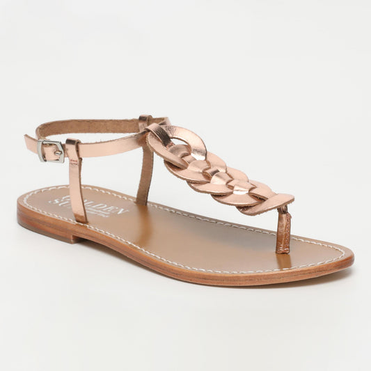 OSSELA sandales en cuir rosegold