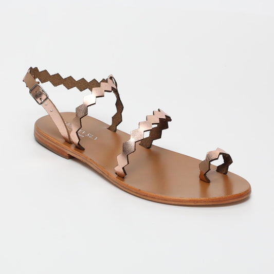 PAISLEY sandales en cuir rosegold