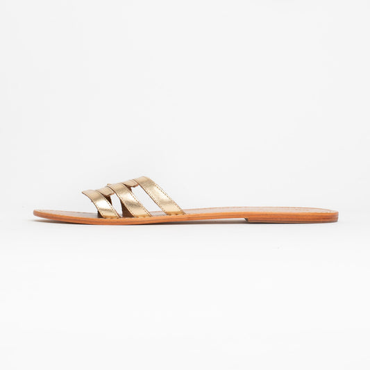 PANSY sandales en cuir dark gold