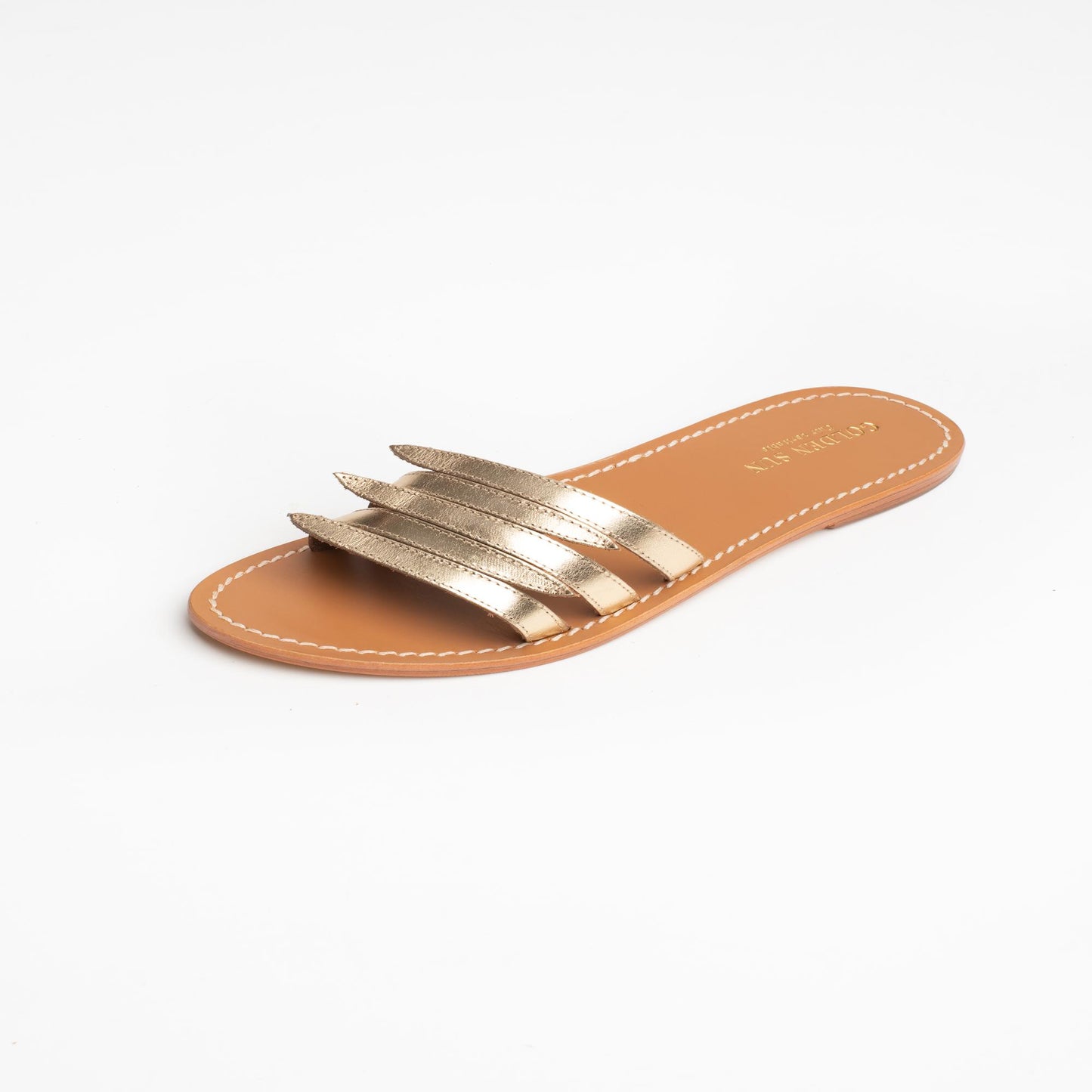 PANSY sandales en cuir dark gold