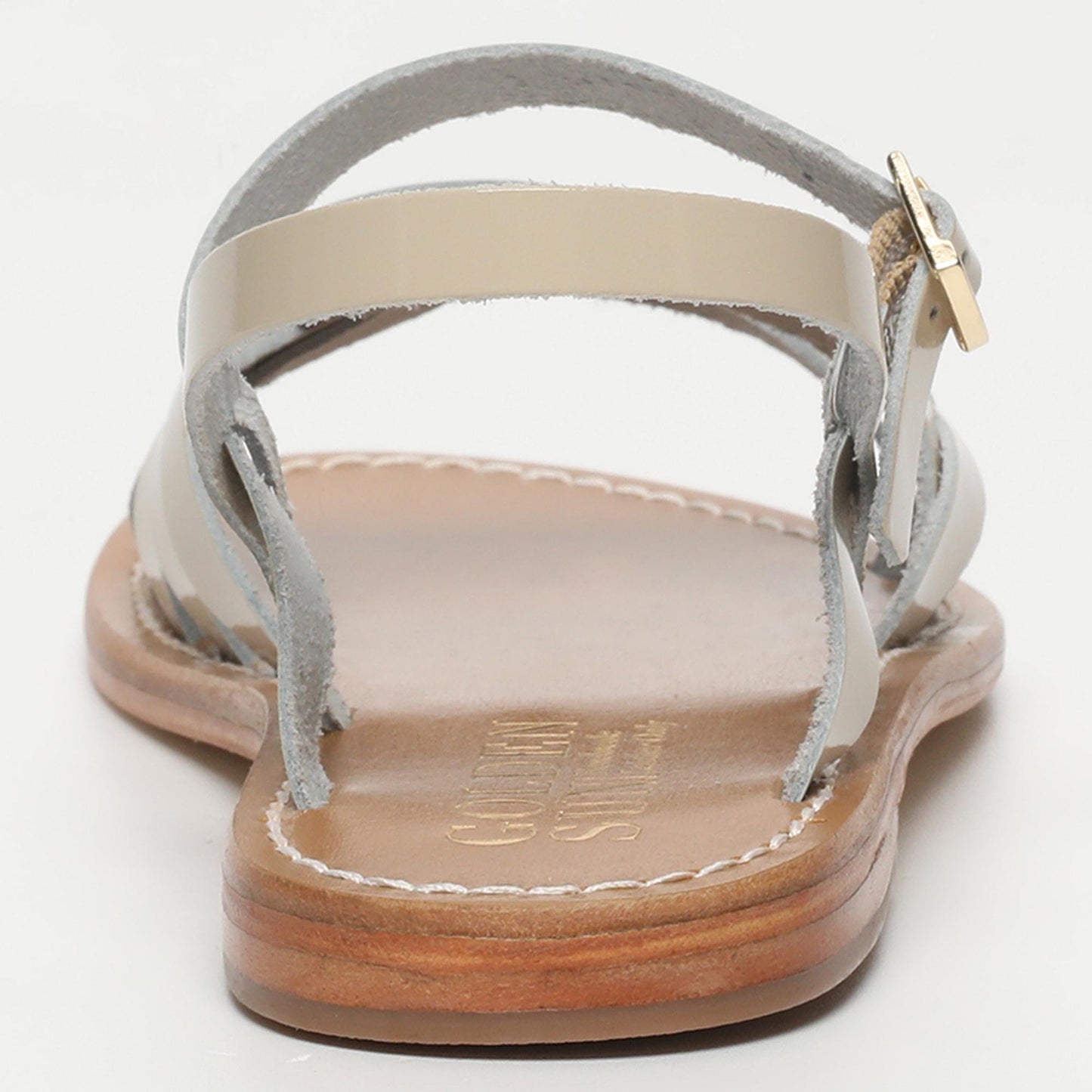 PHOTINIA sandales en cuir cream patent