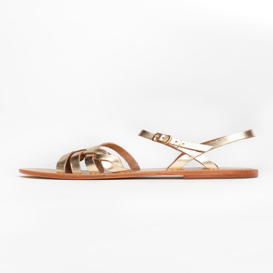 PHOTINIA sandales en cuir dark gold