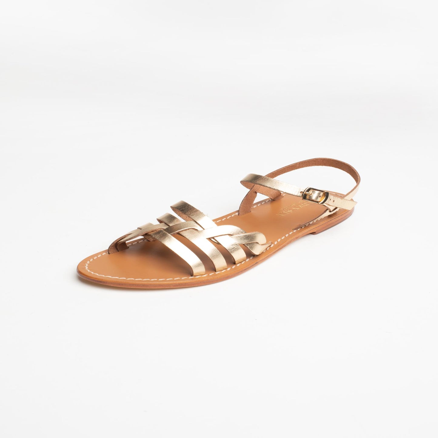 PHOTINIA sandales en cuir dark gold