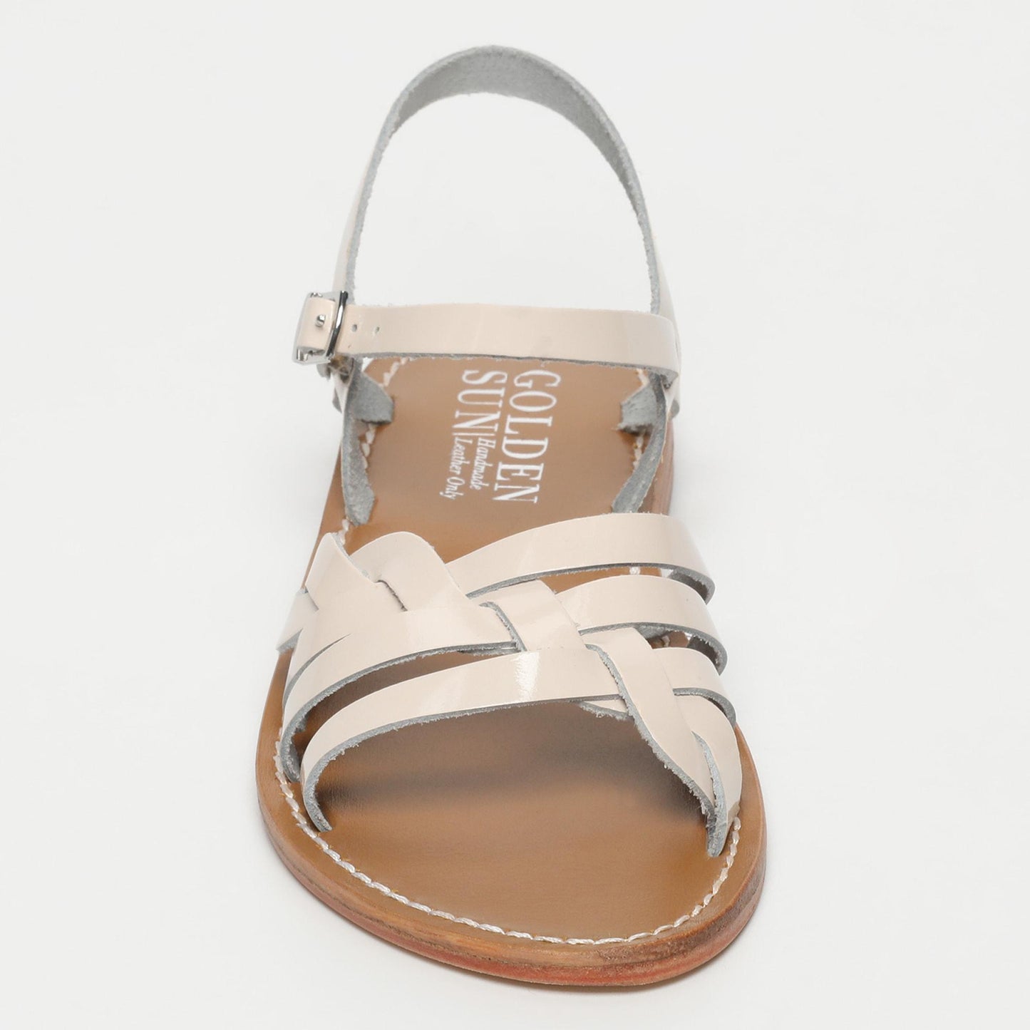 PHOTINIA sandales en cuir light pink patent