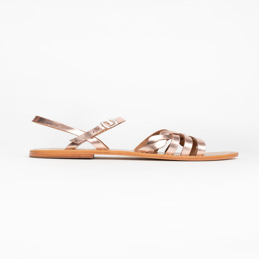 PHOTINIA sandales en cuir rosegold