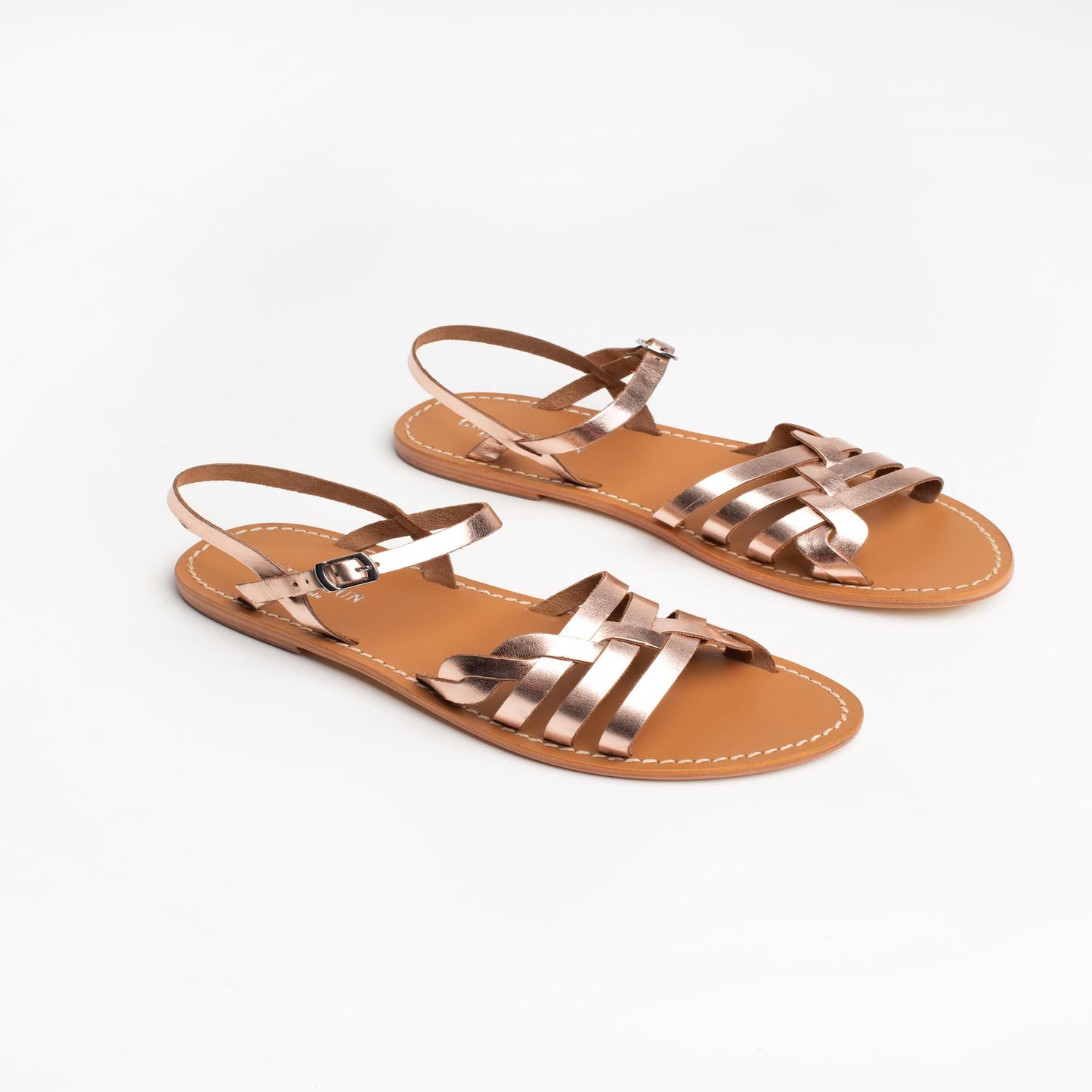 PHOTINIA sandales en cuir rosegold