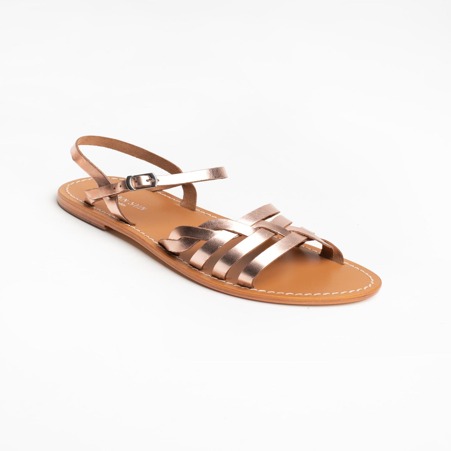 PHOTINIA sandales en cuir rosegold