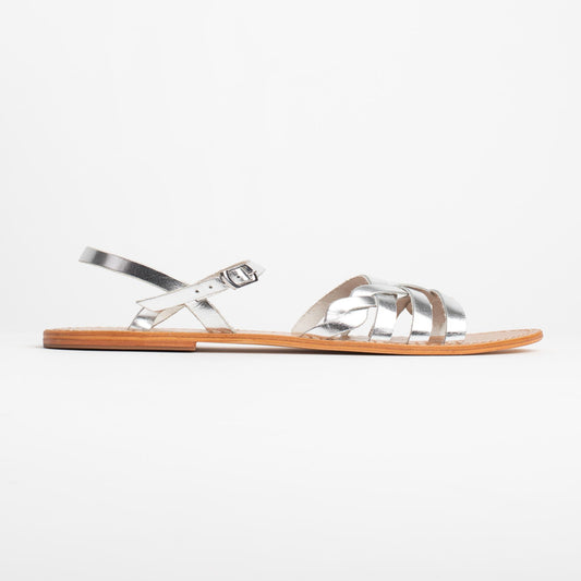 PHOTINIA sandales en cuir silver