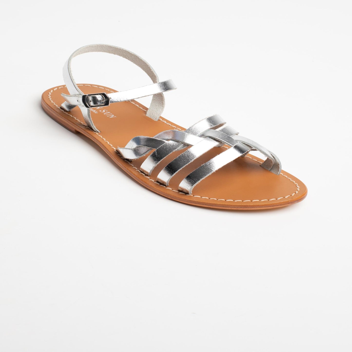 PHOTINIA sandales en cuir silver